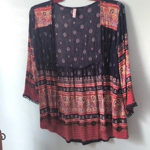 Boho open cardigan